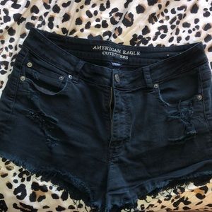 American eagle high rise jean shorts